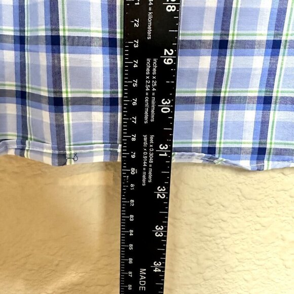 Lauren Ralph Lauren Regular Fit Stretch Button Down Shirt Men's L Blue Plaid - Picture 5 of 7